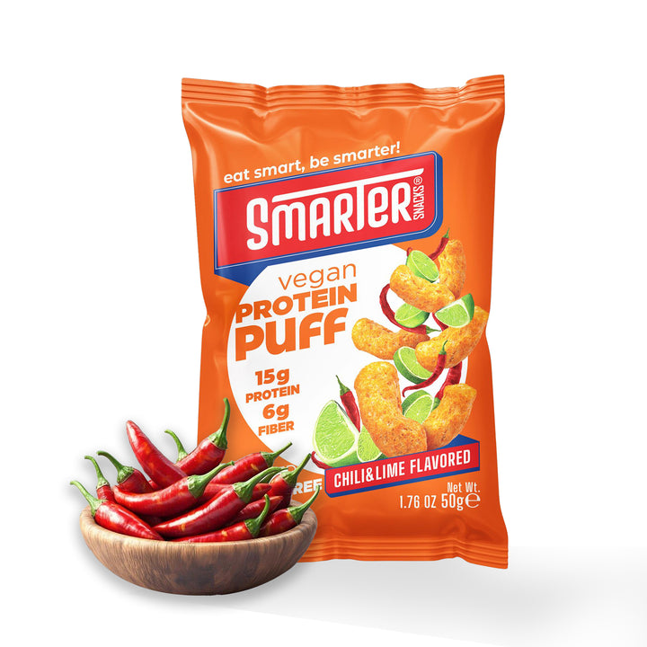 Protein Puff Chili & Lime Flavor | 15g Protein | 6g Fiber | Vegan | Gluten-Free