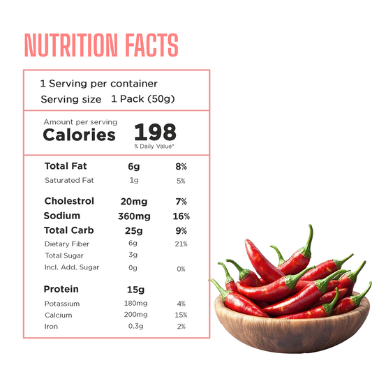 Protein Puff Chili & Lime Flavor | 15g Protein | 6g Fiber | Vegan | Gluten-Free