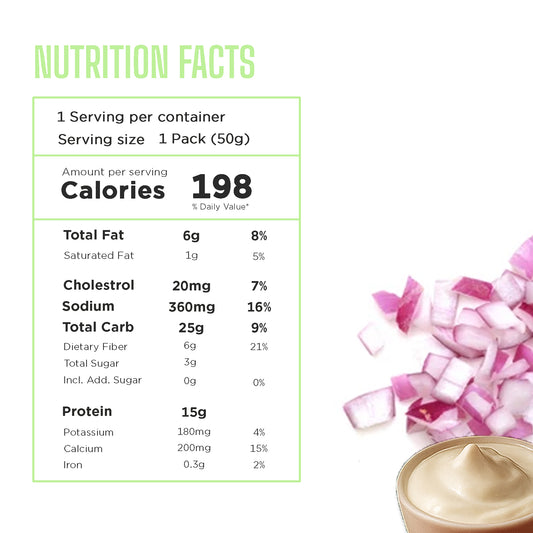 Protein Puff Sour Cream & Onions Flavor | 15g Protein | 6g Fiber | Vegan | Gluten-Free