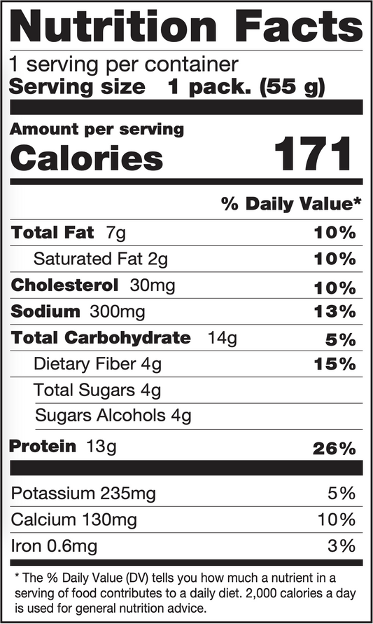 Smarter Snacks Protein Pancake Blueberry Cream Filling Nutrition Facts