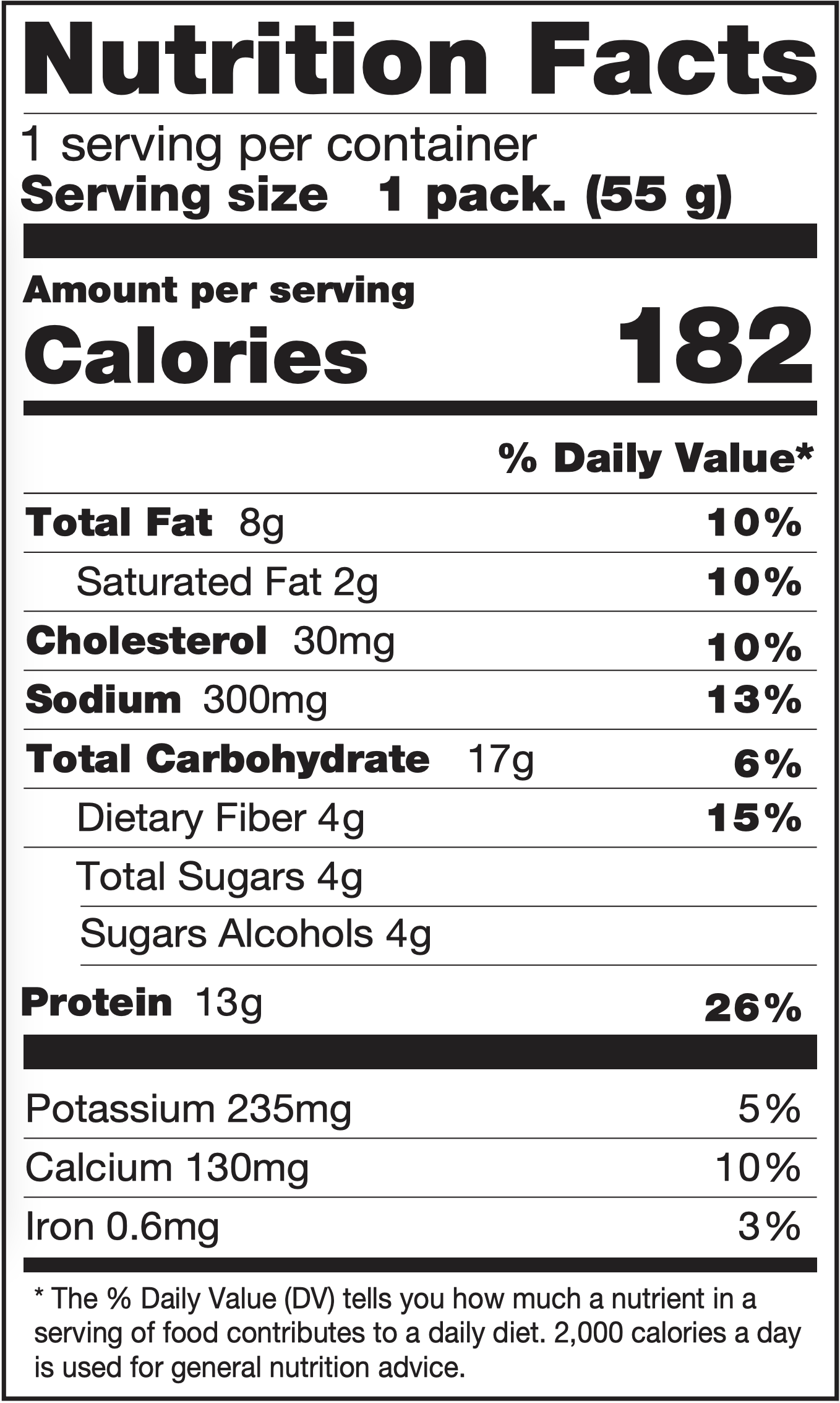 Smarter Snacks Protein Pancake Pistachio Cream Filling Nutritional Facts