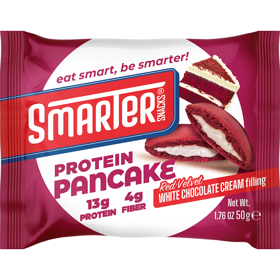 Smarter Snacks Protein Pancake Red Velvet White Chocolate Cream Filling Single