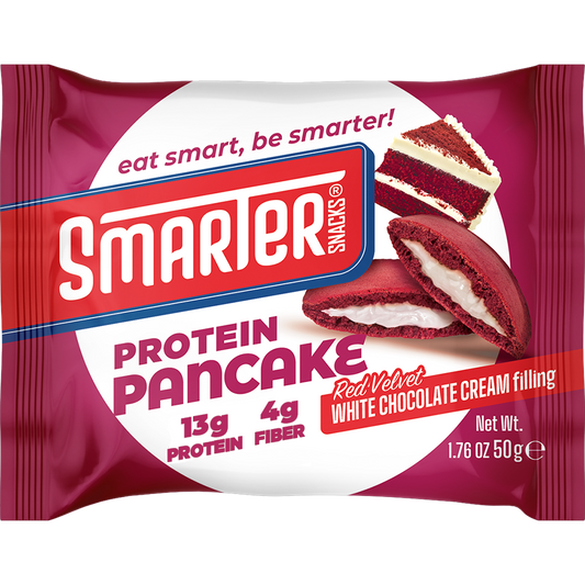 Smarter Snacks Protein Pancake Red Velvet White Chocolate Cream Filling Single