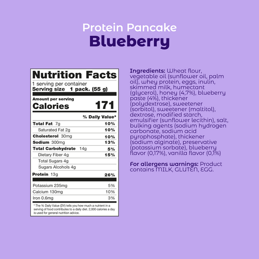 Protein Pancake Blueberry Cream (Pack of 12)