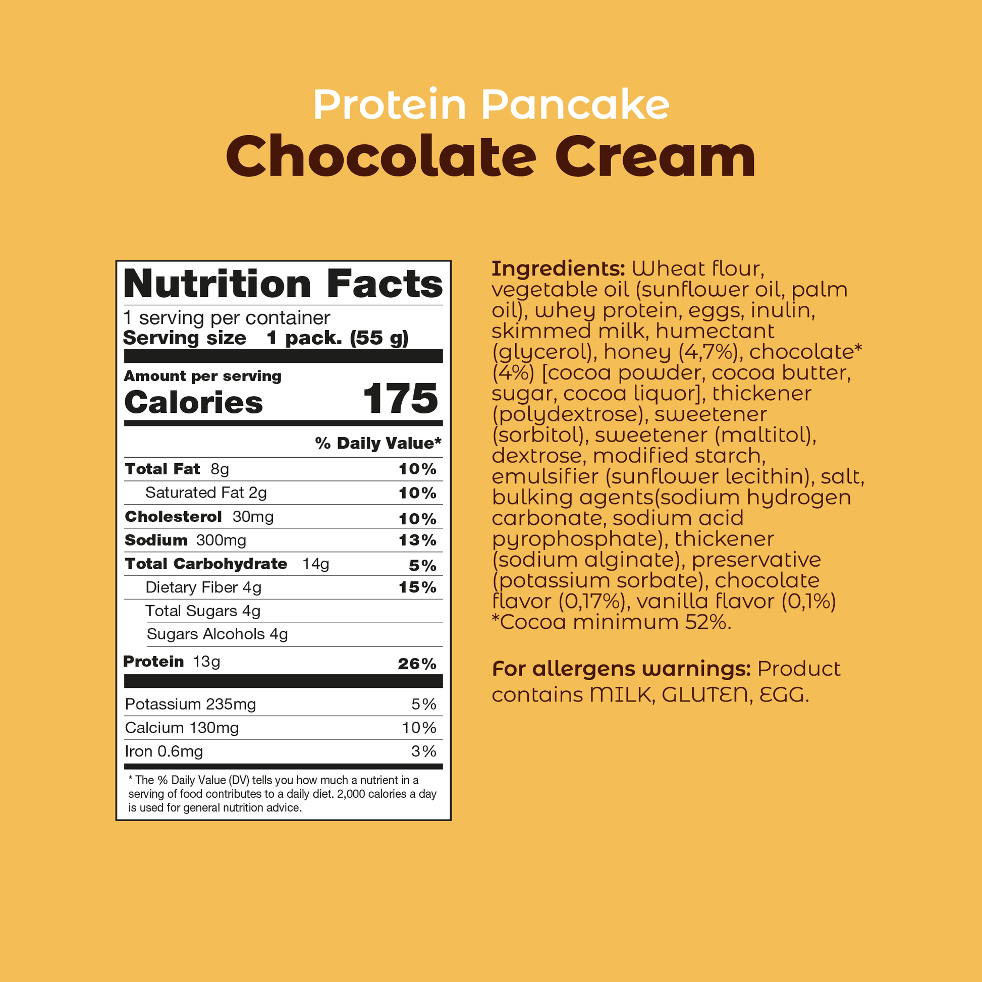 Protein Pancake Chocolate Cream (Pack of 10)