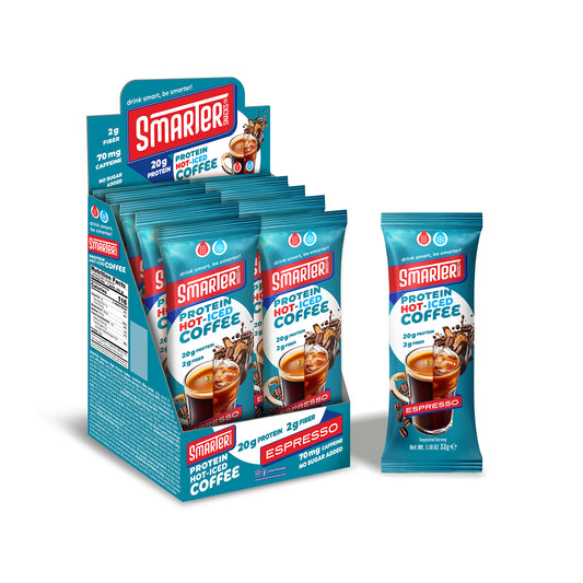 Protein Coffee Powder Espresso - 20g Protein, 70 mg Caffeine, 0g Sugar | Pack of 10