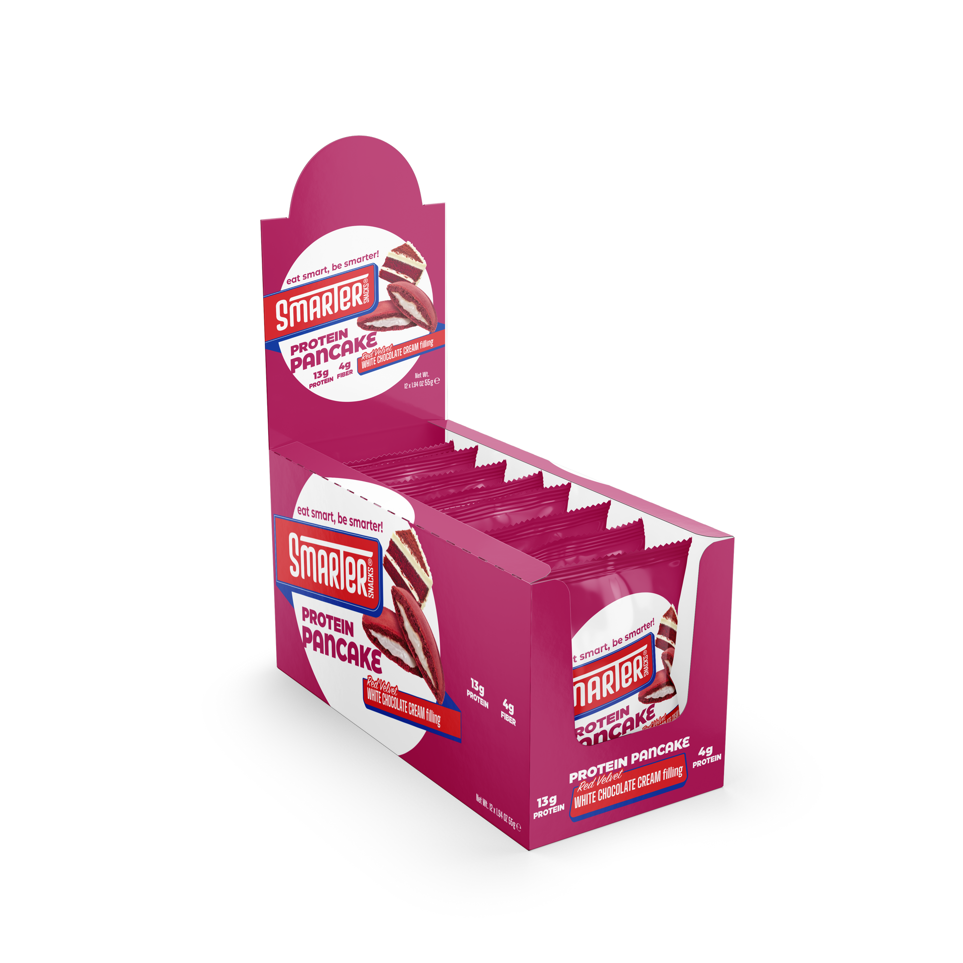 Smarter Snacks Protein Pancake Red Velvet White Chocolate Cream Filling Pack